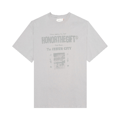 Pre-owned Honor The Gift Stereo Short-sleeve Tee 'stone' In Grey