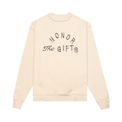 Pre-owned Honor The Gift Htg Weathered Crewneck 'cream'