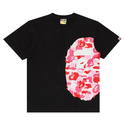 Pre-owned Bape Abc Side Big Ape Head Tee 'black/pink'