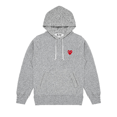 Pre-owned Comme Des Garçons Play Heart Logo Hooded Sweatshirt 'grey'