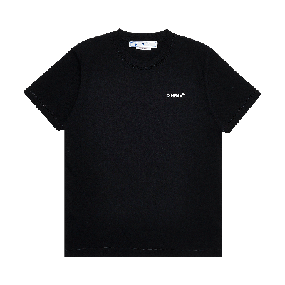 Pre-owned Off-white Wave Diag Slim Tee 'black/white'