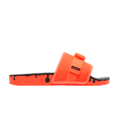 Pre-owned Adidas Originals Wmns Pouchylette Slides 'paint Drip - Solar Red'