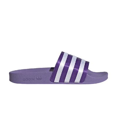 Pre-owned Adidas Originals Wmns Adilette Slides 'magic Lilac' In Purple