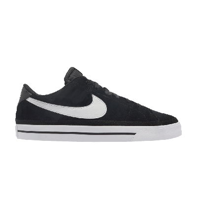 Pre-owned Nike Court Legacy Suede 'black White'
