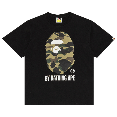 Pre-owned Bape 1st Camo By Bathing Tee 'black/olive'