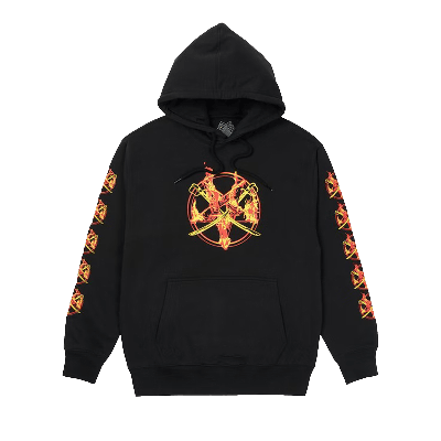 Pre-owned Palace Flamed Hood 'black'