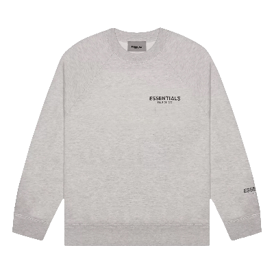 Pre-owned Essentials Fear Of God  Crewneck Sweatshirt 'dark Heather Oatmeal' In Grey