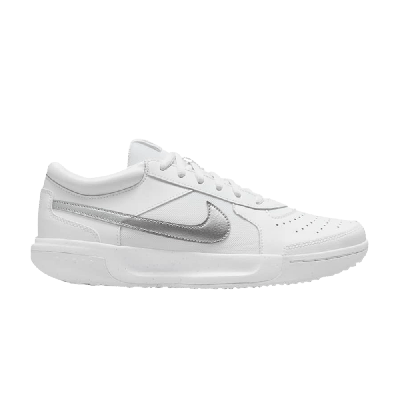 Pre-owned Nike Wmns Court Zoom Lite 3 'white Metallic Silver'