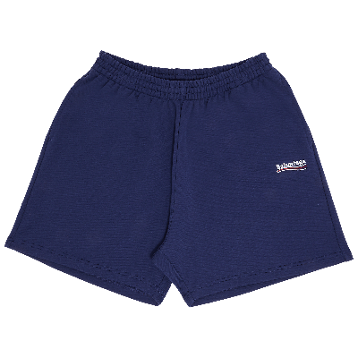 Pre-owned Balenciaga Sweatshorts 'pacific Blue/white'