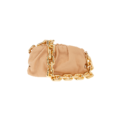 Pre-owned Bottega Veneta Teen Chain Pouch Shoulder Bag 'almond/gold'