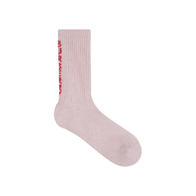 Pre-owned Burberry Logo Knit Socks 'pale Candy Pink'
