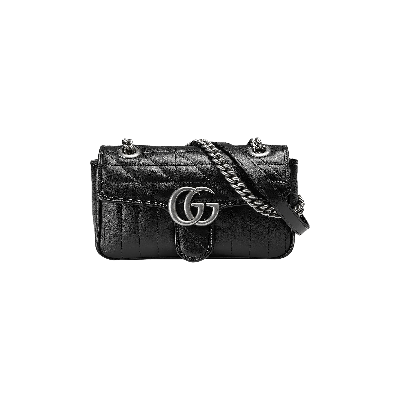 Pre-owned Gucci Gg Marmont Mini Shoulder Bag 'black'