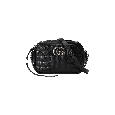 Pre-owned Gucci Gg Marmont Mini Shoulder Bag 'black'