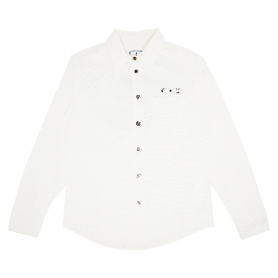 Pre-owned Off-white Caravag Paint Denim Shirt 'white'