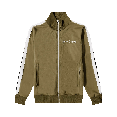 Pre-owned Palm Angels Classic Track Jacket 'military/white' In Green