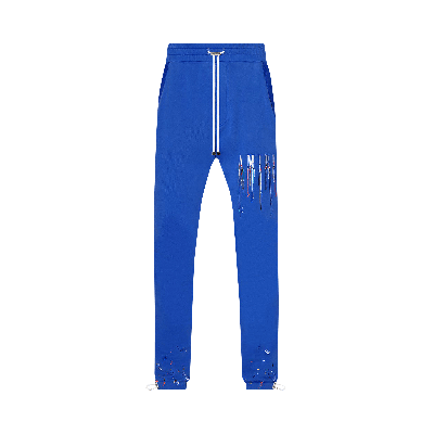 Pre-owned Amiri Paint Drip Core Logo Sweatpant 'blue/white'