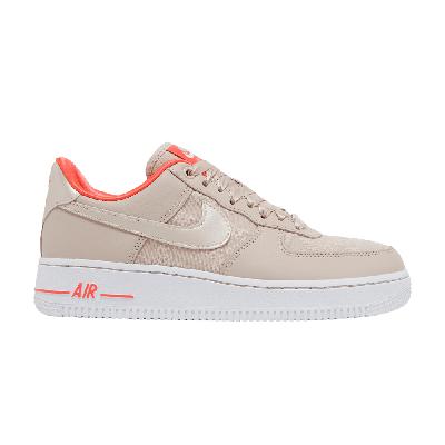 Pre-owned Nike Wmns Air Force 1 '07 'fossil Stone Laser Crimson' In Pink