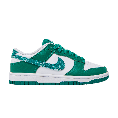 Pre-owned Nike Wmns Dunk Low 'green Paisley' In White