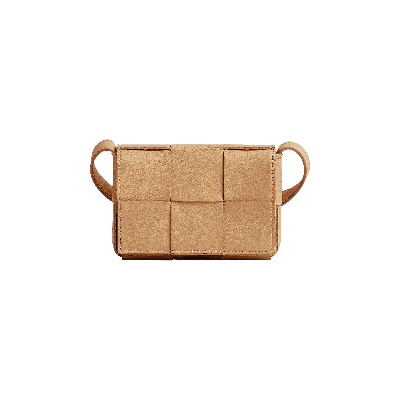 Pre-owned Bottega Veneta Mini Cassette Bag 'almond/gold' In Tan
