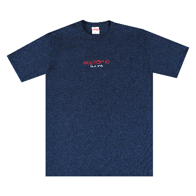 Pre-owned Supreme Classic Logo Tee 'navy' In Blue
