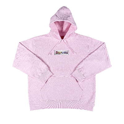Pre-owned Supreme Bling Box Logo Hooded Sweatshirt 'light Pink'