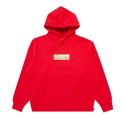 Pre-owned Supreme Bling Box Logo Hooded Sweatshirt 'red'