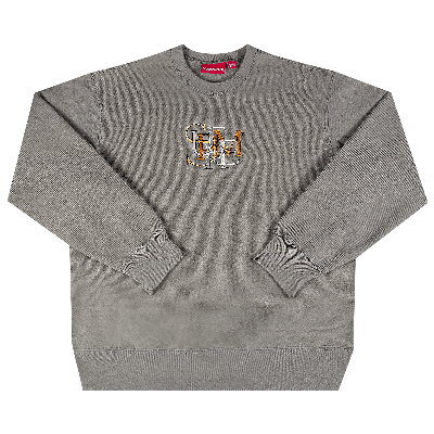Pre-owned Supreme Overlap Crewneck 'light Olive' In Green