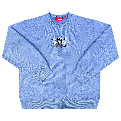 Pre-owned Supreme Overlap Crewneck 'light Blue'