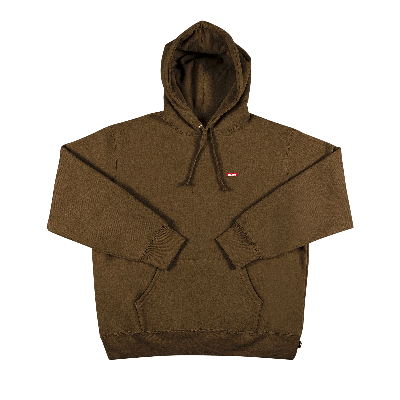 Pre-owned Supreme Small Box Hooded Sweatshirt 'olive Brown'