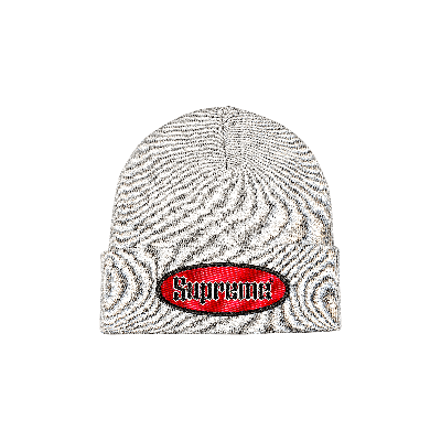 Pre-owned Supreme Oval Patch Beanie 'heather Grey'