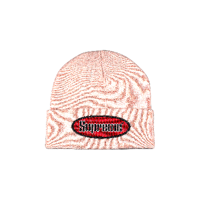 Pre-owned Supreme Oval Patch Beanie 'pink'