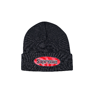 Pre-owned Supreme Oval Patch Beanie 'black'