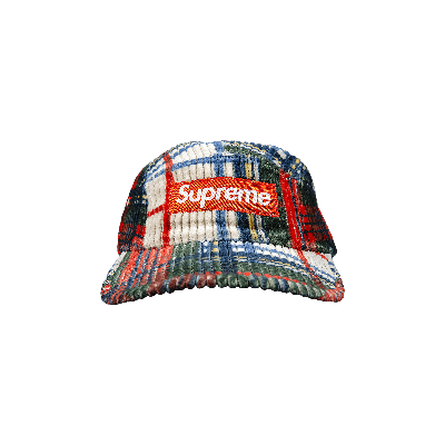 Supreme Corduroy Camp Cap 'plaid' In Multi-color