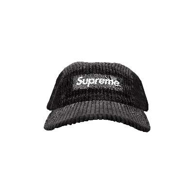 Pre-owned Supreme Corduroy Camp Cap 'black'