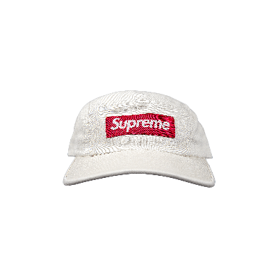 Pre-owned Supreme Washed Chino Twill Camp Cap 'stone' In White