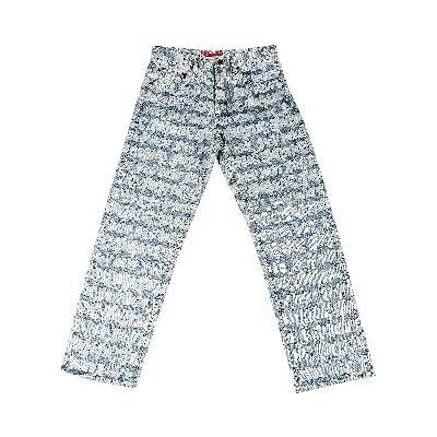 Pre-owned Supreme Fat Tip Jacquard Regular Jean 'blue'