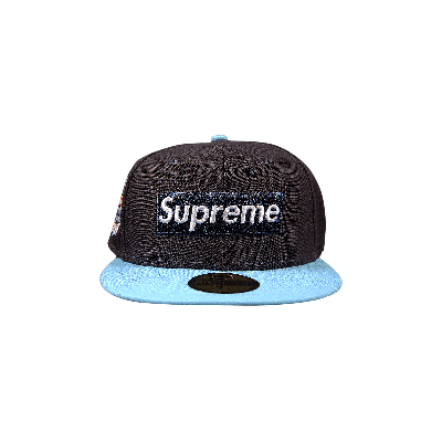 Pre-owned Supreme 2-tone Box Logo New Era 'blue'
