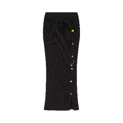 Pre-owned Versace Rib Serie Knit Skirt 'black'