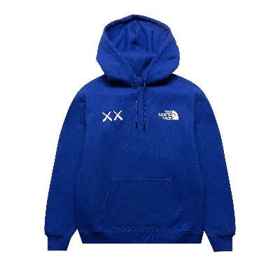 Pre-owned The North Face X Kaws Pullover Hoodie 'bolt Blue'