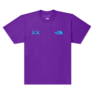 Pre-owned The North Face X Kaws Short-sleeve Tee 'gravity Purple'