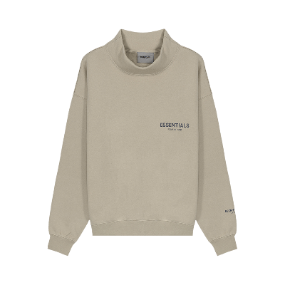 Pre-owned Essentials Fear Of God  X Ssense Mock Neck Sweatshirt 'linen' In Cream