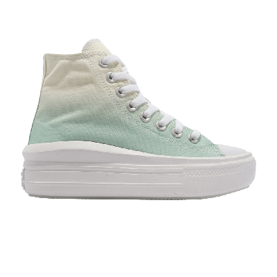 Pre-owned Converse Wmns Chuck Taylor All Star Move High 'ombre - Light Dew' In Green