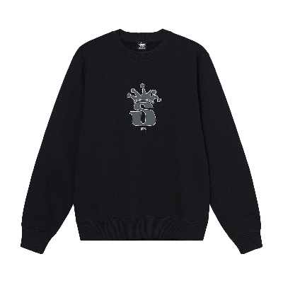 Pre-owned Stussy S Crown Crew 'black'