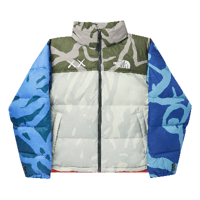 Pre-owned The North Face X Kaws Retro 1996 Nuptse Jacket 'moonlight Ivory' In Cream