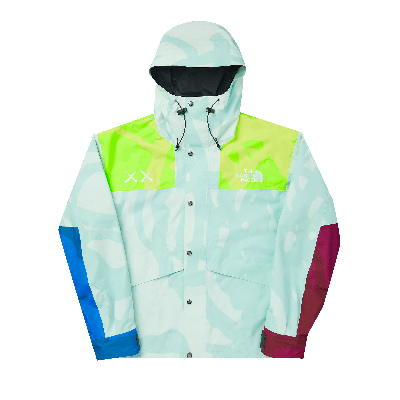 Pre-owned The North Face X Kaws Retro 1986 Mountain Jacket 'ice Blue'