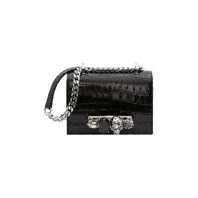 Pre-owned Alexander Mcqueen Mini Jewelled Satchel 'black'