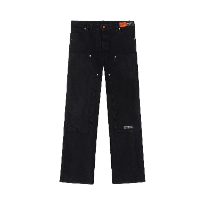 Pre-owned Heron Preston Ctnmb Canvas Carpenter Pants 'black'