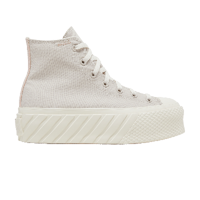 Pre-owned Converse Wmns Chuck Taylor All Star Lift 2x Platform High 'desert Sand' In Cream