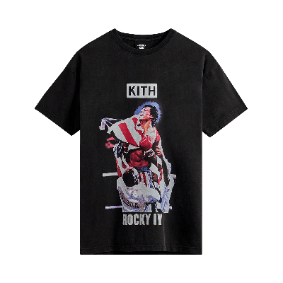 Pre-owned Kith For Rocky Iv Vintage Tee 'black'