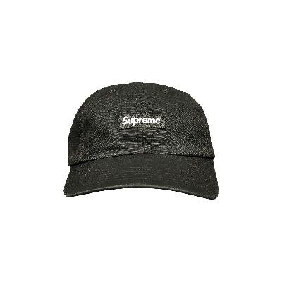 Pre-owned Supreme Small Box Coated Linen 6-panel 'black'